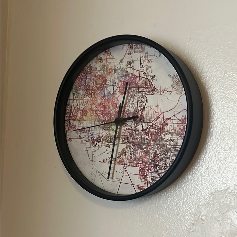 Map of Phoenix wall clock